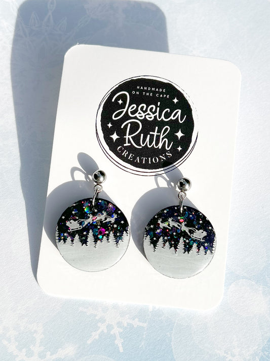 Santas Sleigh Earrings
