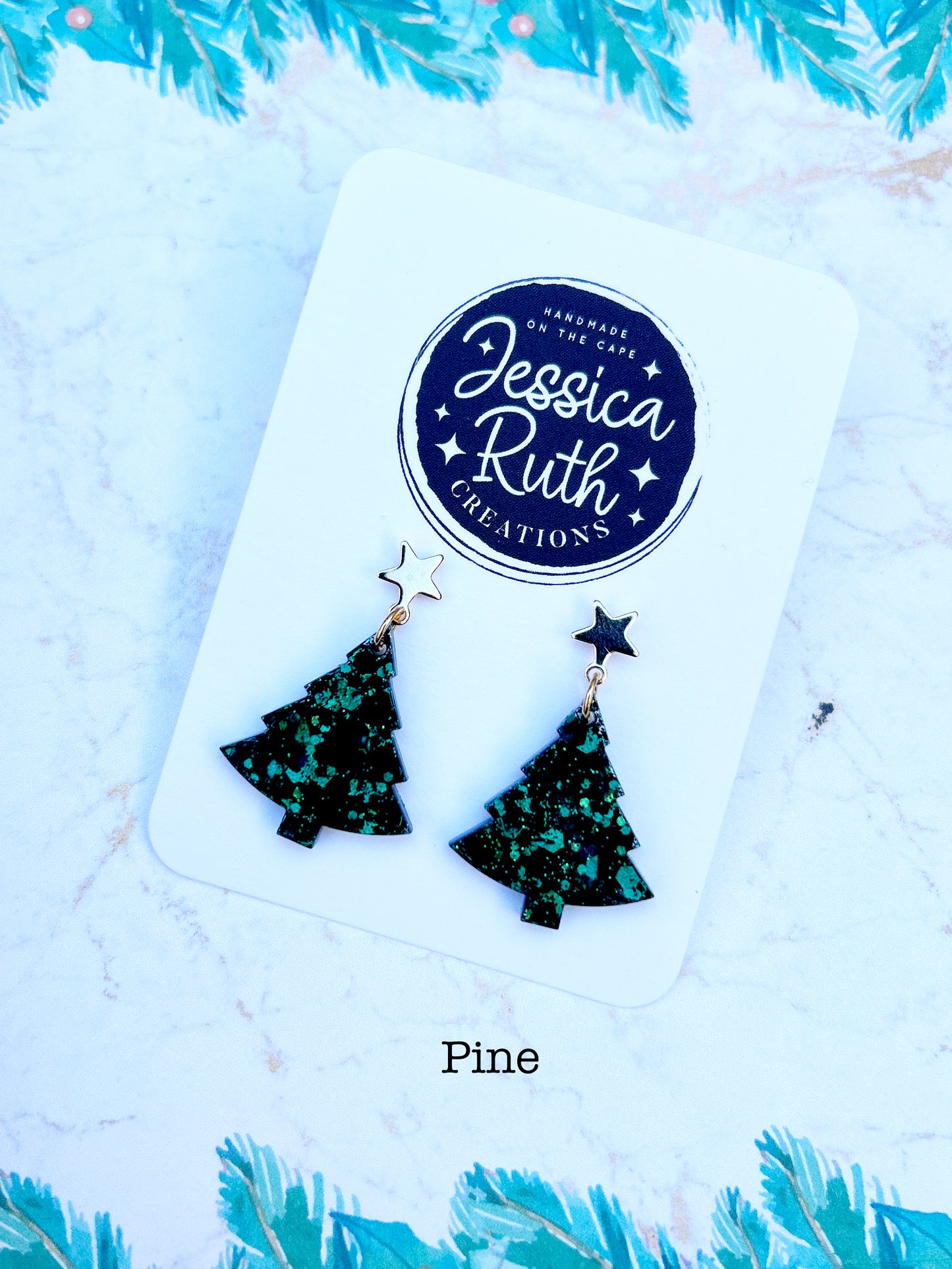 Christmas Tree Dangle Earrings