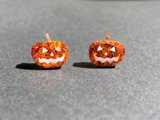 Cute Fall & Halloween Pumpkin Stud Earrings