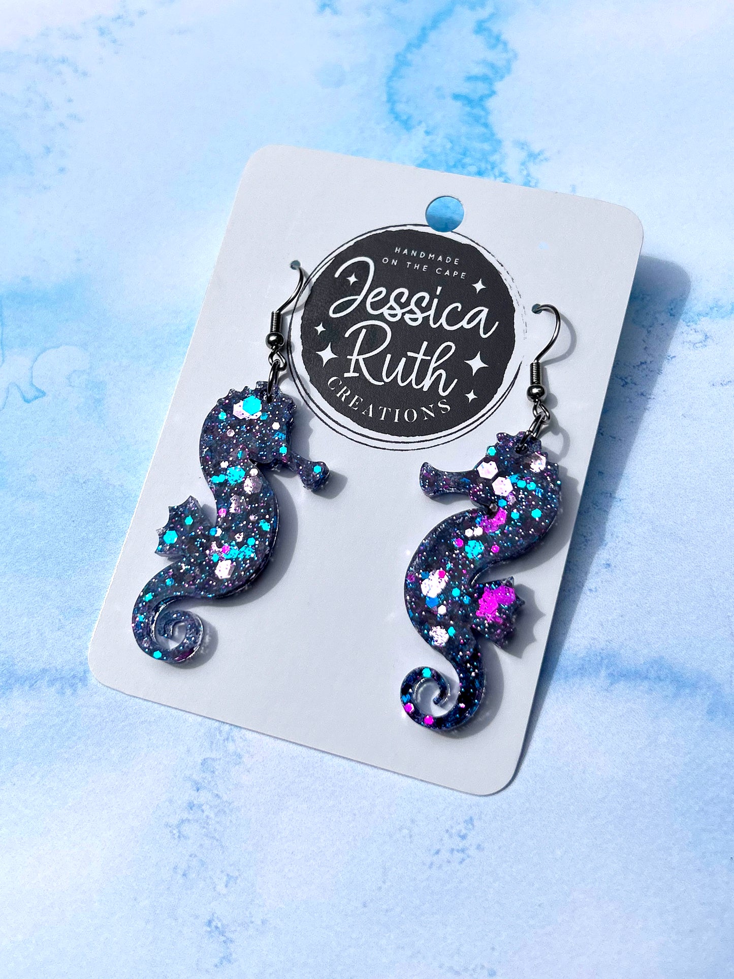 Sparkly Seahorse Dangles