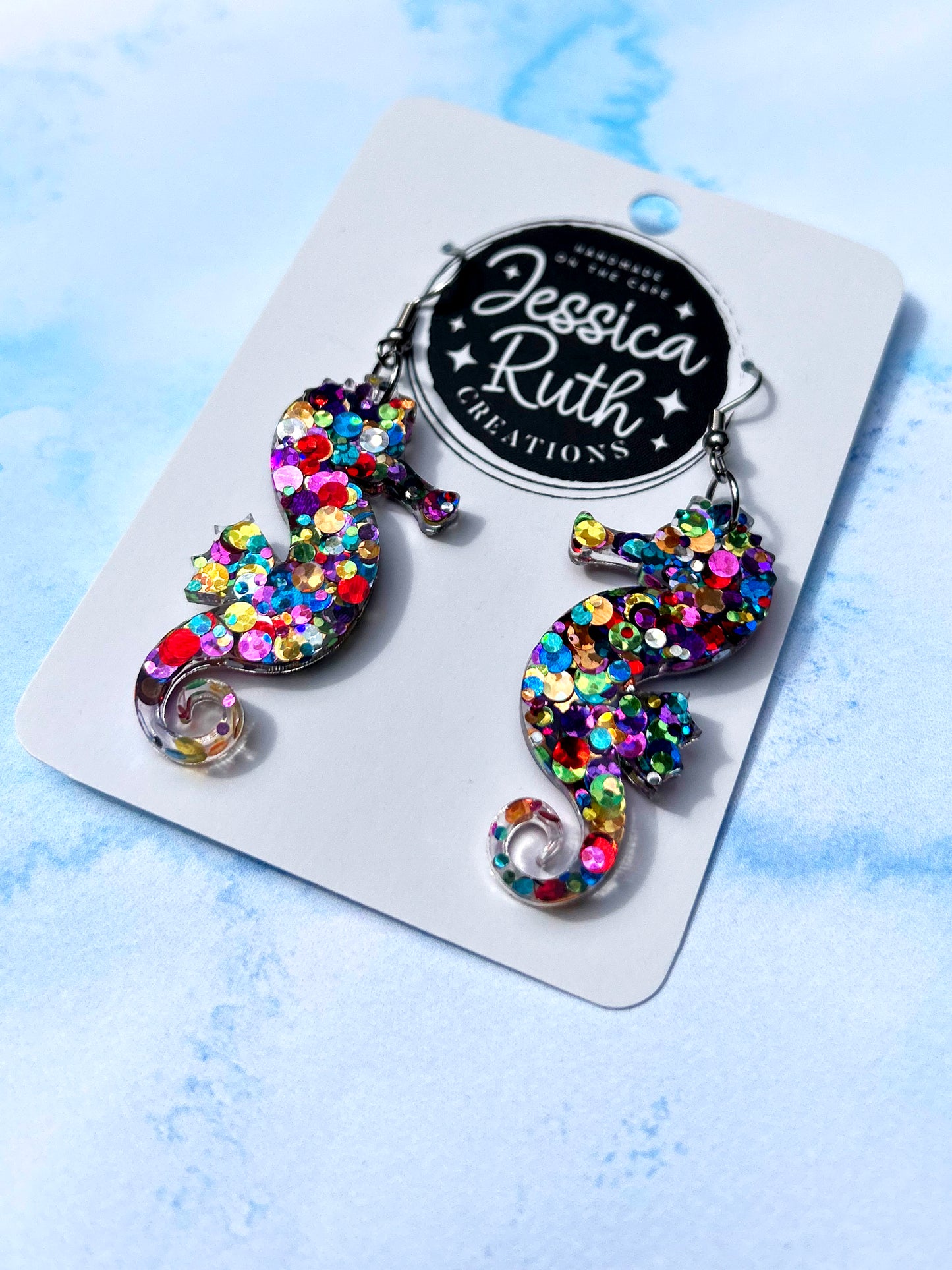 Sparkly Seahorse Dangles