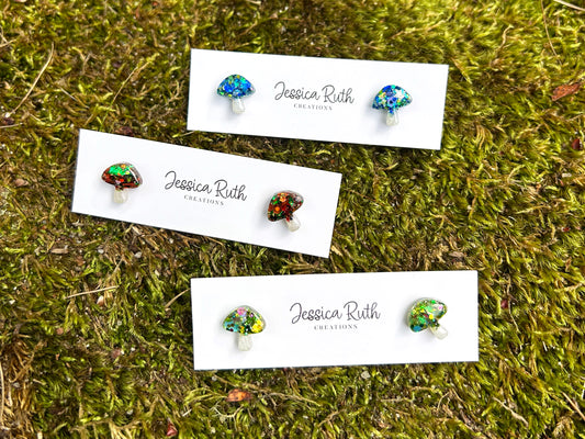 Fall Mushroom Studs