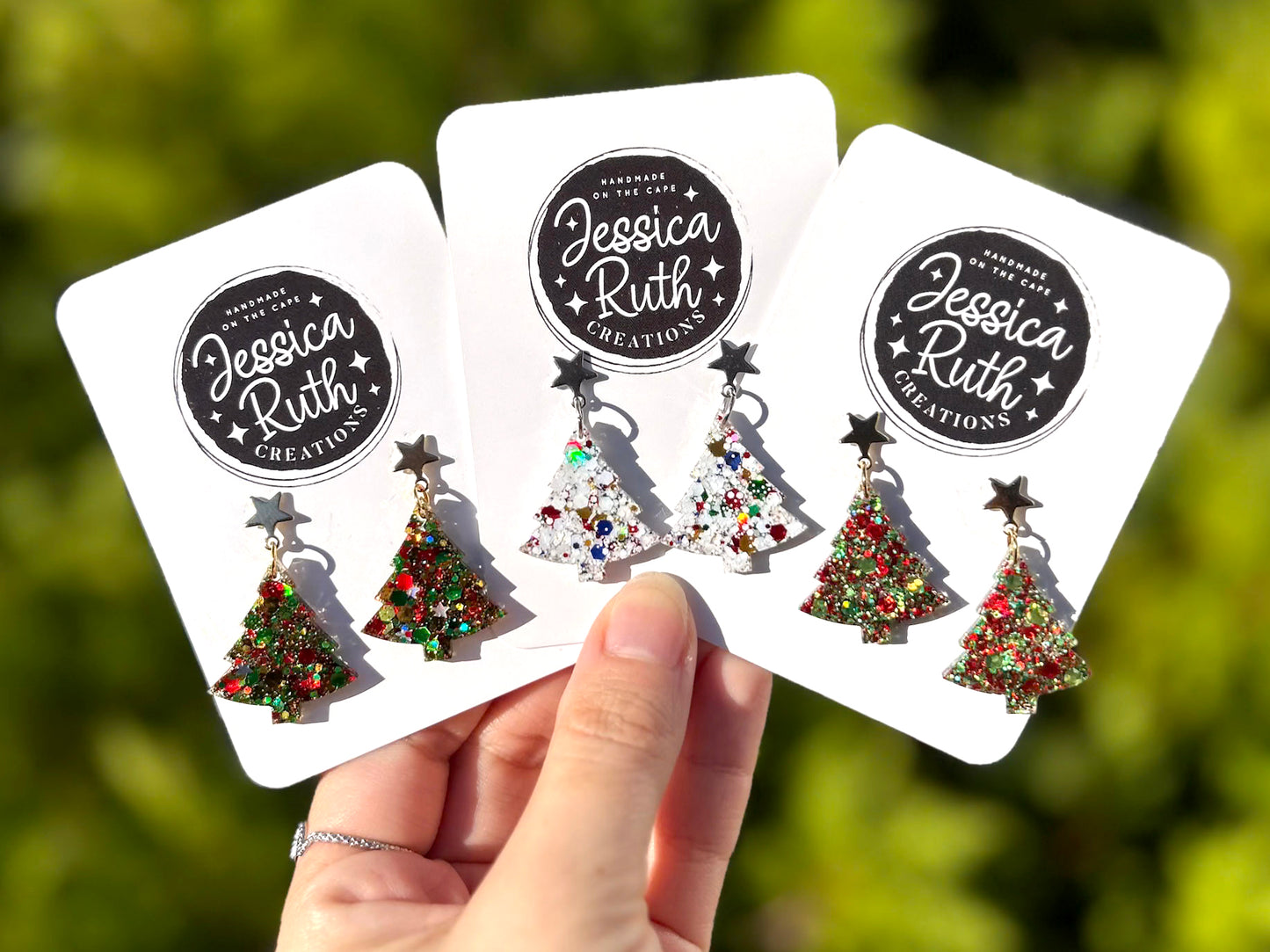 Christmas Tree Dangle Earrings