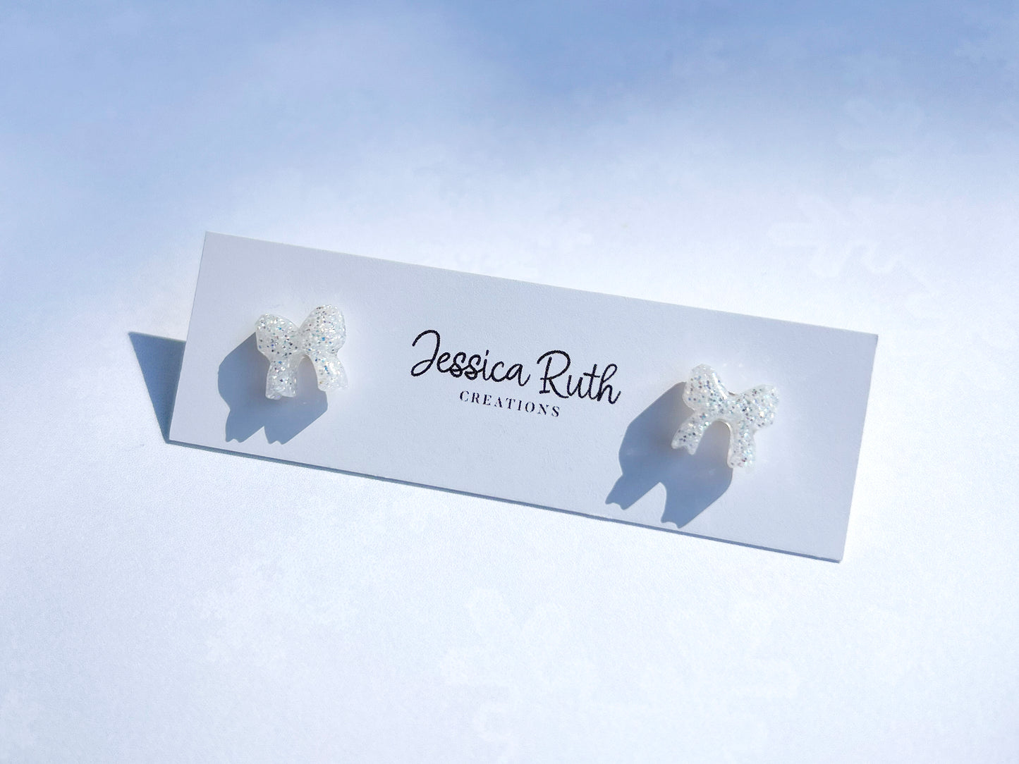 Tiny Holiday Bow Studs