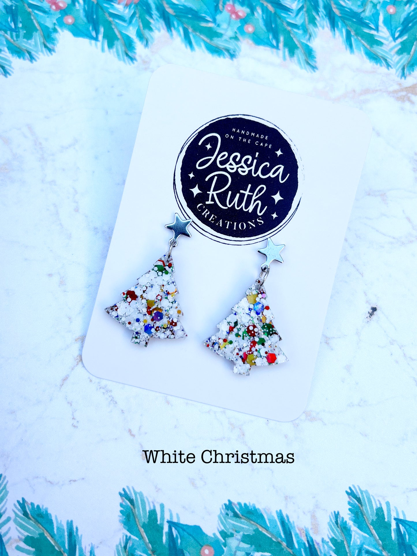 Christmas Tree Dangle Earrings