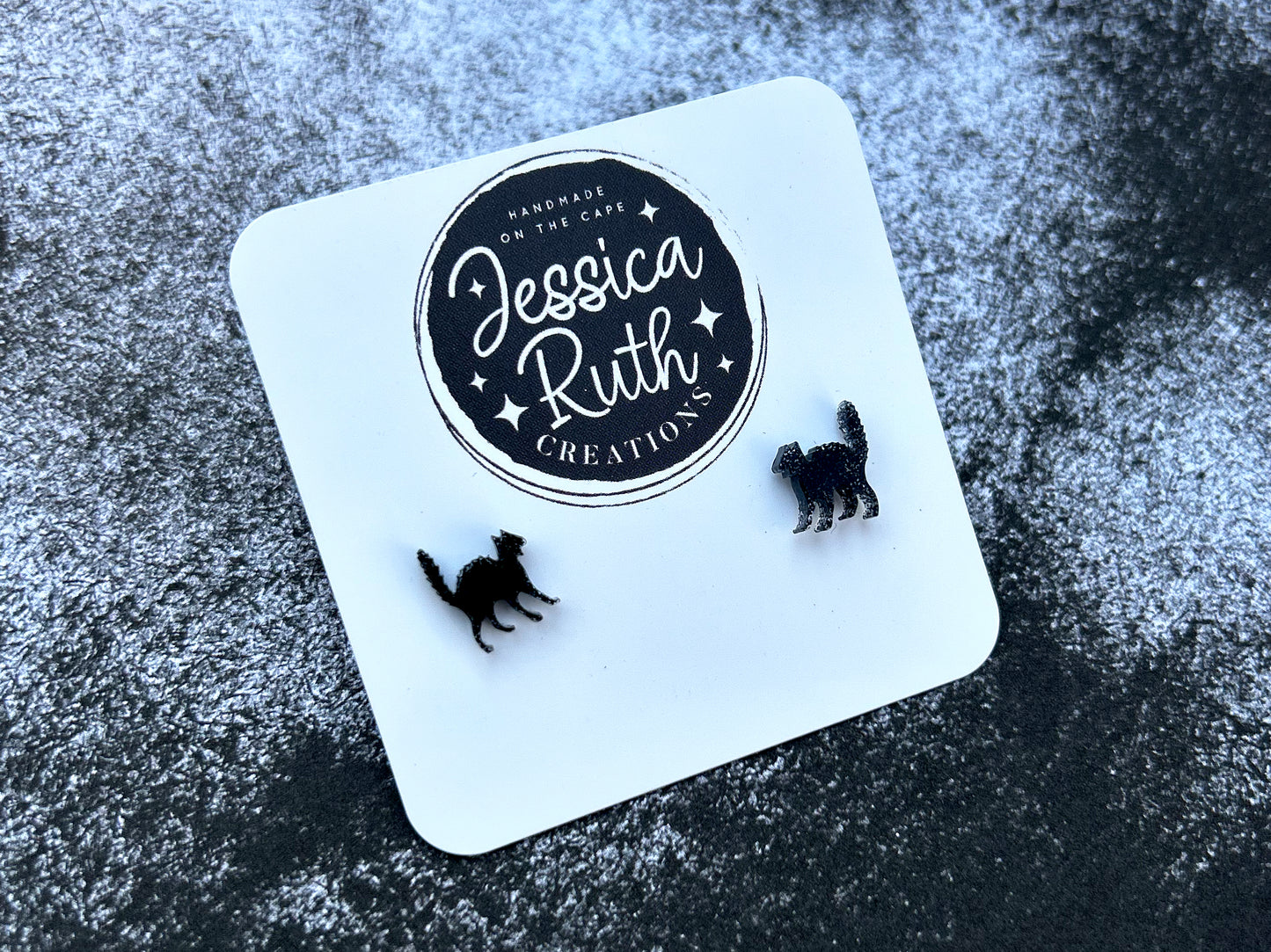 Little Spooky Cat Stud Earrings