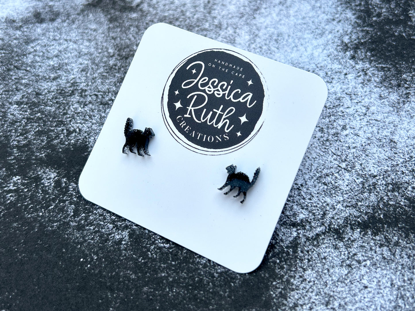 Little Spooky Cat Stud Earrings
