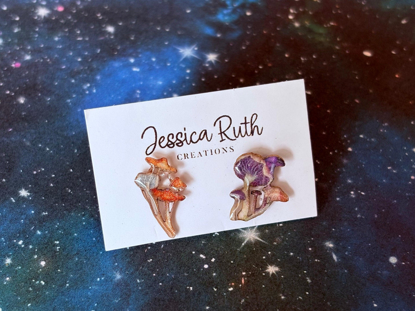 Handmade Magical Paper Creatures Resin Studs