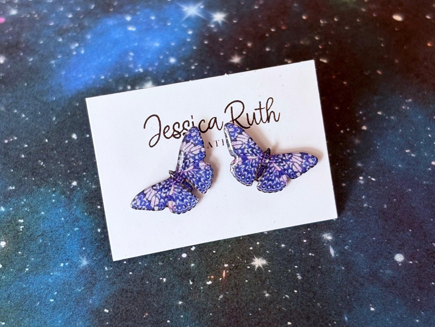 Handmade Magical Paper Creatures Resin Studs