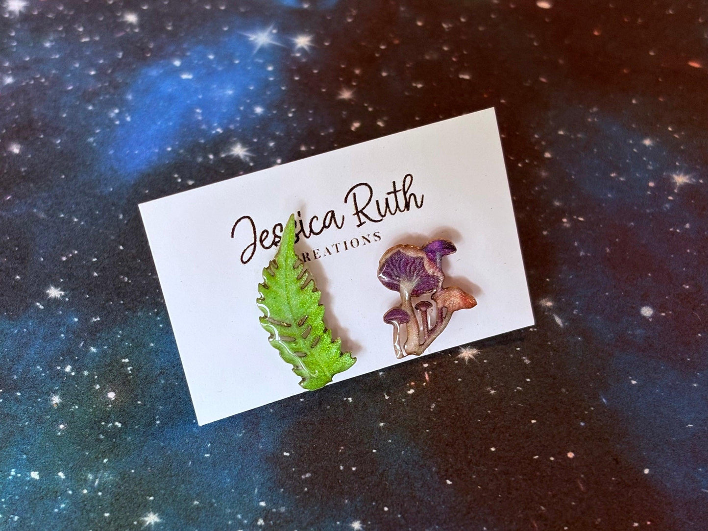 Handmade Magical Paper Creatures Resin Studs
