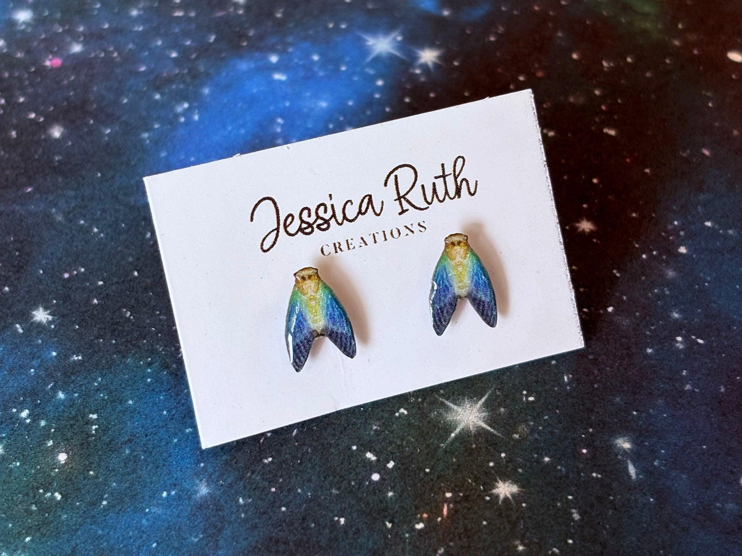Handmade Magical Paper Creatures Resin Studs