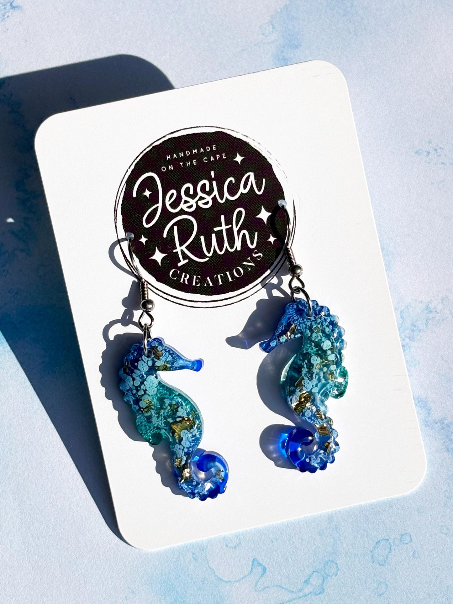 Beachy Seahorse Dangle Earrings
