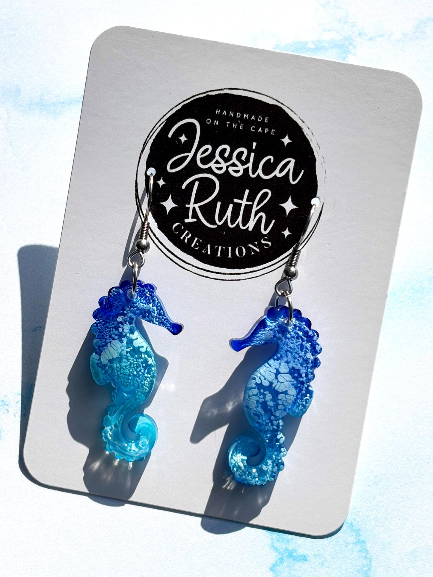 Beachy Seahorse Dangle Earrings